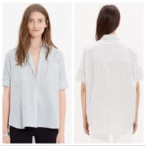 Madewell Striped Courier Button Up Shirt